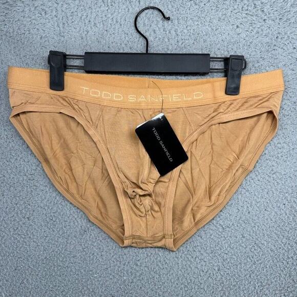 Todd Sanfield Brief Underwear men's 2XL Tan Natural Essential Modal Micro NEW - Picture 1 of 7